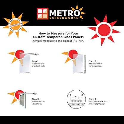 Metro Screenworks Custom Tempered Glass Panel for Porch & Patio Panels, Outdoor Enclosures & Replacement - Enclose Your Porch with Tempered Glass Panels