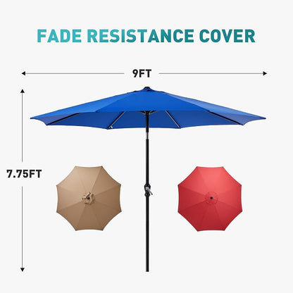 OLIXIS 9ft Patio Table Umbrella, Outdoor Patio Umbrella - Image 8