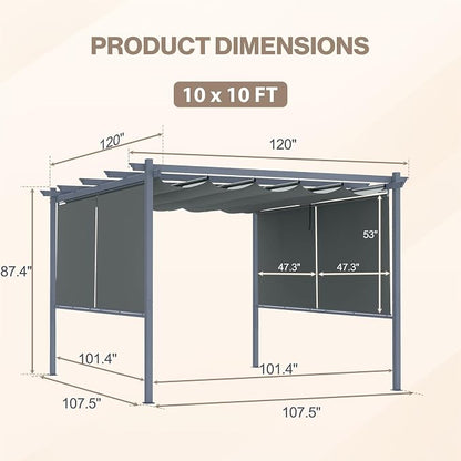 10 x 10 ft Outdoor Pergola - Image 3