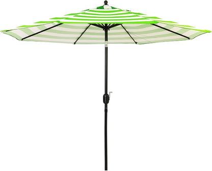 Sunnyglade 9' Patio Umbrella Outdoor Table Umbrella 8 Ribs Green and White | by Sunnyglade