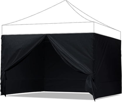 ABCCANOPY Side Wall 10x10, Black (4 Walls Only, NOT Including Frame and Top)