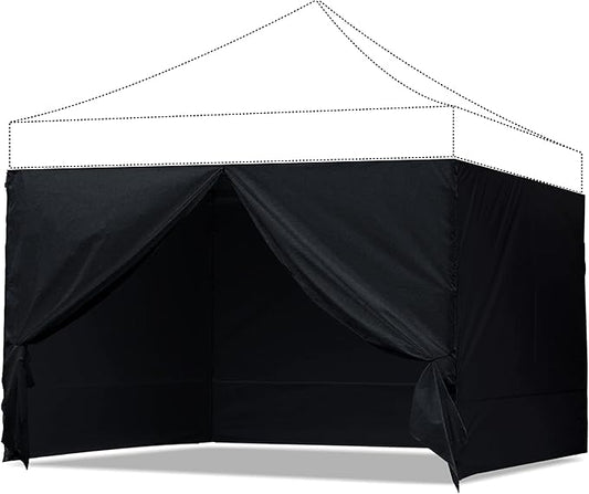ABCCANOPY Side Wall 10x10, Black (4 Walls Only, NOT Including Frame and Top)