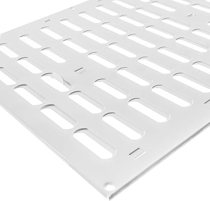 16" x 12" Inch (Outer Dimensions) White Adjustable Air Wall Vent Cover - Indoor Outdoor Metal Grille - Heating, Cooling, Ventilation for Home, Garage, Shed - Open and Close Register 15.72 x 11.81