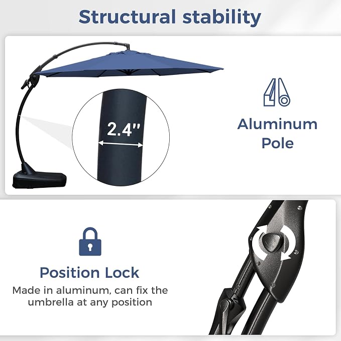 Grand patio 12FT Round Cantilever Umbrella - Image 6