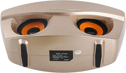 Speaker, KTV Karaoke Speaker with 2 Microphones for Home Party, 3000mAh Battery 10M Wireless Connection AUX Input USB Support (Gold)