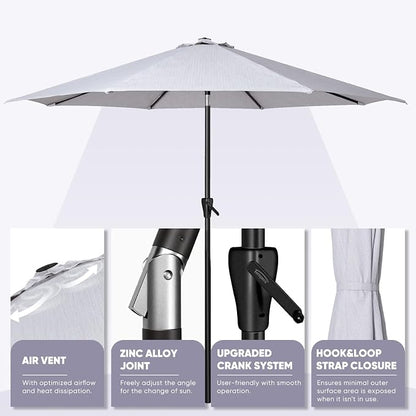 Tempera Patio Market Outdoor Table Umbrella - Image 3