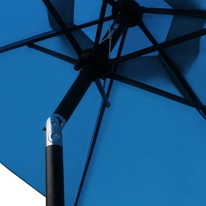 Sunnyglade 7.5' Patio Umbrella Outdoor Table Umbrella Tilt Crank Blue | Market - Image 5
