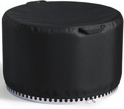 Chinchilla Fire Pit Cover Round for Solo Stove Yukon 27", Waterproof Smokeless Fire Pit Cover, 600D Strong Tear Resistant, Fits for Gas/Table/Bowl Fire pits