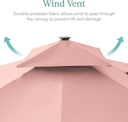 Best Choice Products 10x10ft Cantilever Patio Umbrella w/Base Included - Image 6