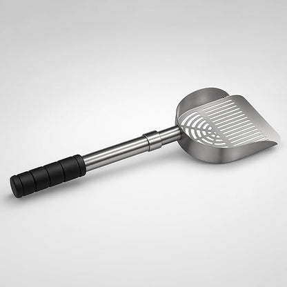 Adjustable Ash Shovel with Sifter, 16–21 Inch Extendable Handle – Heat-Resistant Coal Scoop for Fireplace, Wood Stove, and Fire Pit Tools (1, Stainless Steel)