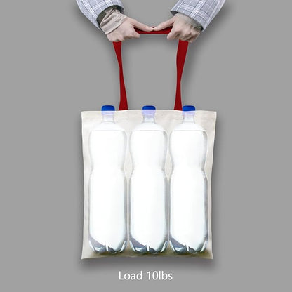 TOPDesign 12-Pack Economical 16"x15" Cotton Tote Bag, Lightweight Medium Reusable Grocery Shopping Cloth Bags, Suitable for DIY, Advertising, Promotion, Gift, Activity