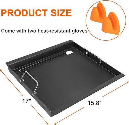17" Full-Size Griddle Insert for Charbroil Performance 2 Burner 463630021 463660421 463630422 463660021 463655421 463655021, Replacement for G426-0004-W1 G426-0005-W1, Flat Top Griddle for Nexgrill