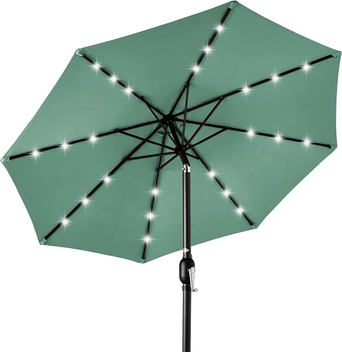 Best Choice Products 10ft Solar Polyester LED Lighted Patio Umbrella w/Tilt by Unknown