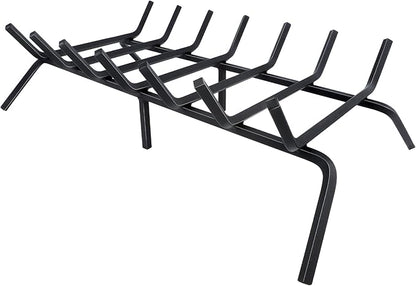 Fireplace Grate,Fireplace Log Holder,30 inch Heavy Duty Solid Cast Iron FIrewood Log Burning Rack for Inside The Fireplace Accessories Outood Fire Pit Kindling Fireplace Tools