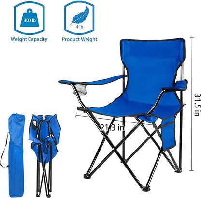 Damei century 4Pack Folding Camping Chairs, Portable - Image 3