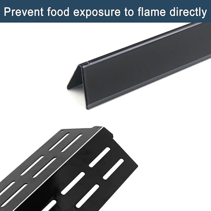 Flavorizer Bars,Heat Deflectors and Grill Burner for Weber Genesis 300 Series Grills with Front Control Knob, Genesis S310 S320 S330 E310 E320 E330 (7620 * 5+7622 * 2+62752 * 3, Porcelain Steel)
