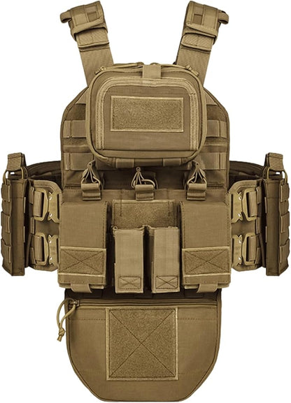YAKEDA Tactical Outdoor Training Vest - Molle Vest With Multi-Functional Pouches For Training, Hunting & Hiking
