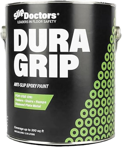 Dura Grip Anti-Slip Paint for Concrete, Wood, Tile and Metal – Non-Skid Coating for Floor, Decking and Ramps – Gallon (Safety Red)