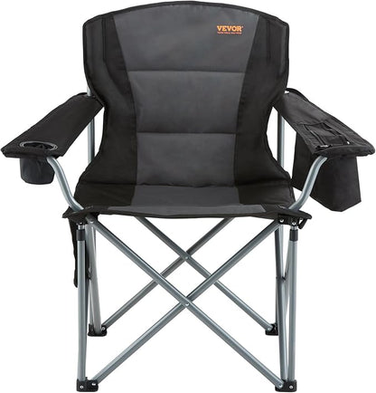 VEVOR Oversized Camping Folding Chair, Portable Heavy Duty Outdoor Quad Lumbar - Image 5