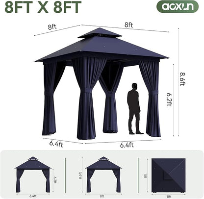 Aoxun 8x8FT Metal Frame Outdoor Gazebo - Image 2