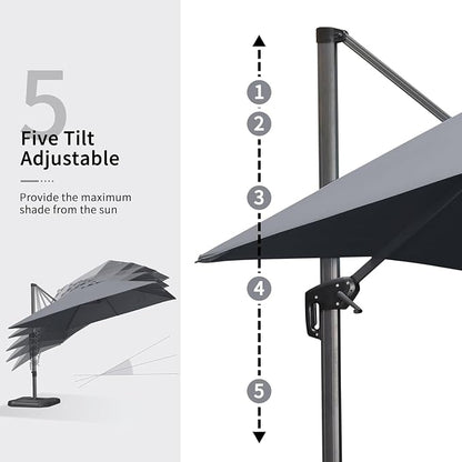 PURPLE LEAF Patio Umbrella 10' x 13' Built - Image 5