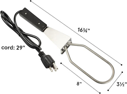 600W Electric Charcoal Starter Fire Lighter with Power Indicator Light for BBQ Grill Smoker Fireplace, Firepit, Stove - Quickly Ignite Coals Briquettes - 29 Inch Power Cord