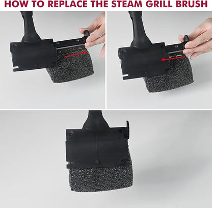 2 Pack Replaceable Cleaning Head, Grill Brush Bristle Free