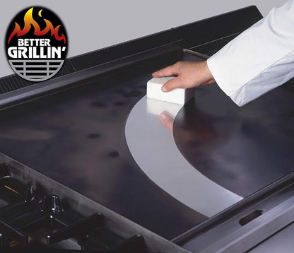 Better Grillin Scrubbin Stone Grill Cleaner Handle-Protect Hands & Nails When Scouring Grill/Griddle with Scrubbin Stone