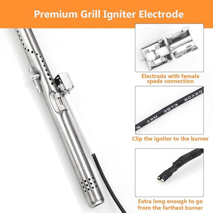 Hisencn Grill Replacement Parts for Charbroil Performance 463347519, 463347518 463377017, 463361017, 304 Stainless Steel Grill Parts for Char-Broil 463275517, 463376117, 463377117, 463376018P2