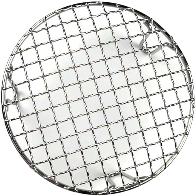 Stainless Steel BBQ Grill Grid with Legs, Round Grid Cooking Net, Even Heating for Outdoor Camping and Home Barbecue(15cm)