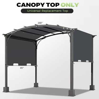 85x208 in Pergola Shade Cover for Steel Pergola L-PG080PST | Grey, Cover Only - Image 2