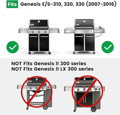 Grill Parts for Weber Genesis 300 Series, 19.5" Grill Grates for Weber Genesis E-310, E-320, E-330, 304 Stainless Steel Replacement Parts for Weber Genesis 7528 7524