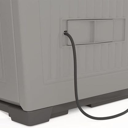 Suncast XL Outdoor Storage Cabinet, 130 Gal, Peppercorn Gray - Image 5