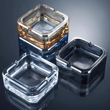 Ashtray for Cigarettes, Square Crystal Glass Ashtrays, Classic Design Home - Image 5