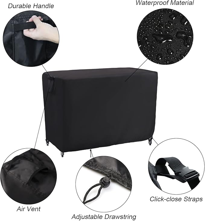 Kingling Outdoor Table Cover 42 Inch, Waterproof Prep Table Covers Bar Table Protection Cover for Patio Table/Furniture - 42''L x 22''W x 35''H