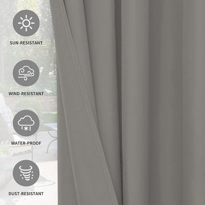Easy-Going 100% Waterproof Outdoor Curtains 54x84 inch, Gazebo and Pergola 2 - Image 5