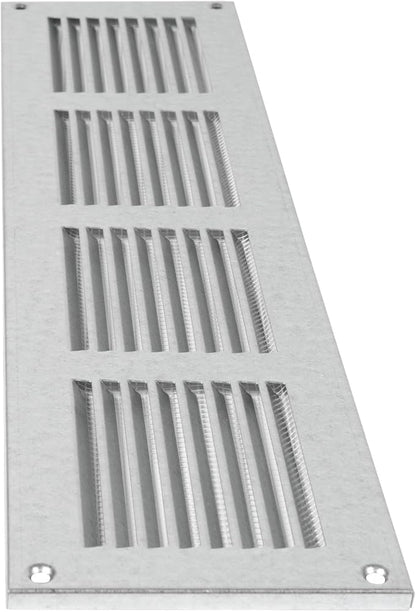 Repa Market Air Vent Cover 16x4 Inch (Outer Dimensions) Galvanized Steel Louvered Grill Cover with Mesh Screen/Wall or Ceiling Vent/HVAC Register for Indoor and Outdoor Ventilation