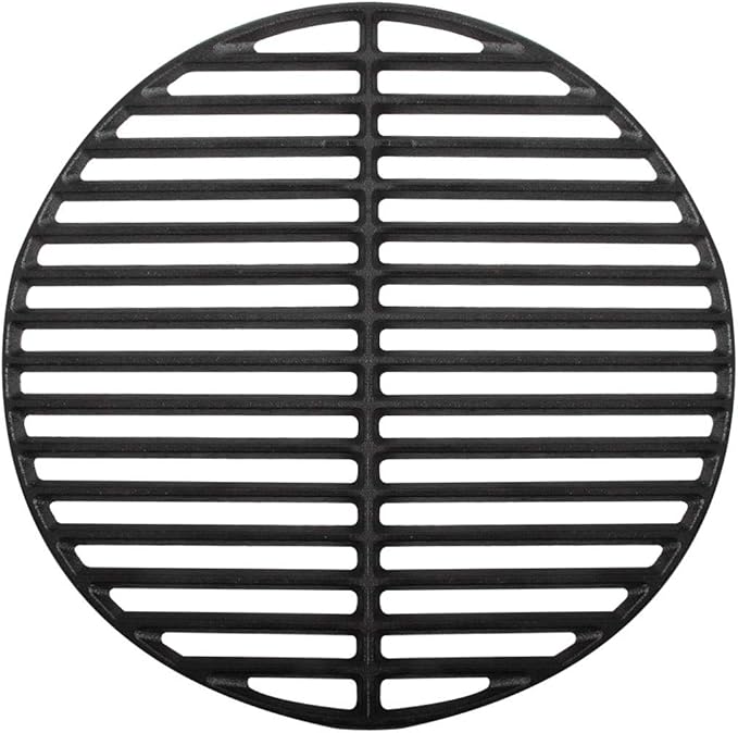KAMaster Cast Iron Cooking Grids Grates Compatible with Small and Mini-max Big Green Egg Charcoal Grill Round Grill Grate(13"-Fit Small/Mini-max)