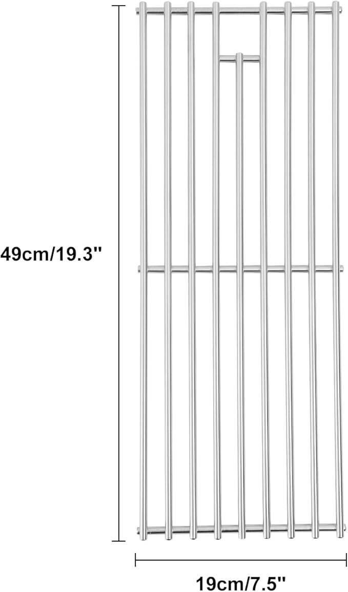 J&HYBBQ Stainless Steel Grill Grate 19 1/4 x 7.5 Inch, 7mm Rod BBQ Grill Grate Compatible with Bull Angus, Brahma, Outlaw, Steer Premium, Lonestar Select, 7 Burner Premium, Lion Premium