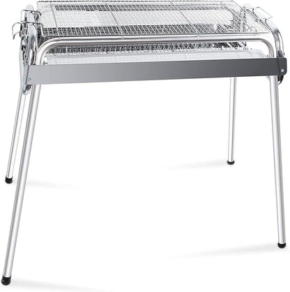 Charcoal Grill, Barbecue Charcoal Grill, Outdoor Stainless Steel Smoker BBQ grill for Outdoor Cooking Camping Picnics Beach 336 Square Inches