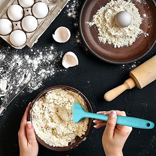 3-Piece Silicone Spatula Set, 600°F Heat Resistant, Macaron Blue - Image 5