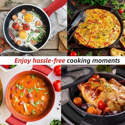 4 Pack Silicone Hot Handle Holder Cover Cast Iron Handle Cover Silicone Pot - Image 6