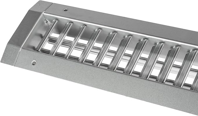 Repa Market 21" x 3" Inch Air Grille for Round Spiral Ducts - Adjustable Double Louvre Blade - Galvanized Ventilation Cover - Side Fit Round Surface Canal Ducting from 7" to 15.75" Inches