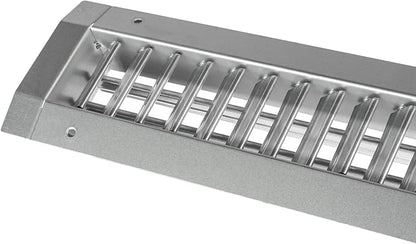 Repa Market 25" x 3" Inch Air Grille for Round Spiral Ducts - Adjustable Double Louvre Blade - Galvanized Ventilation Cover - Side Fit Round Surface Canal Ducting from 7" to 15.75" Inches