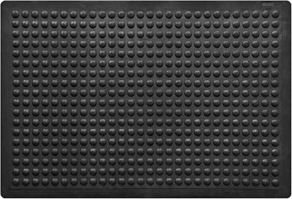 Black Rubber Bubble Anti-Fatigue Workplace Mat, Non-Slip Comfort Standing Floor Mat – Indoor, Outdoor, Garage, Workshop, Kitchen (24"x36" 4Pack)