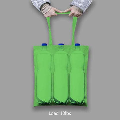 TOPDesign 6-Pack Economical 16"x15" Lime Green Cotton Tote Bag, Lightweight Medium Reusable Grocery Shopping Cloth Bags, Suitable for DIY, Advertising, Promotion, Gift, Activity
