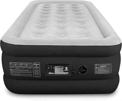 SoundAsleep Products Dream Series Luxury Air Mattress, ComfortCoil Technology, Built-in High Capacity Pump for Home, Camping- Double Height, Adjustable, Inflatable Blow Up, Portable (Twin XL Size)