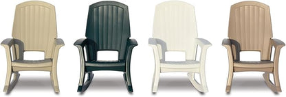 Rockaway Heavy Duty All Weather Patio or Deck Rocking Chair, Tan | Polyethylene - Image 5