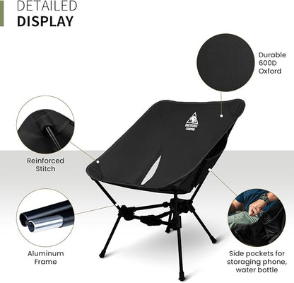ONETIGRIS Tigerblade Camping Chair, Lightweight Folding Backpacking Hiking Chair - Image 4