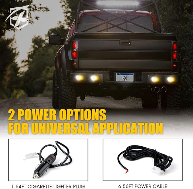 Xprite Surface Mount Strobe Lights Kit with Control Panel, Amber White Grill Grille Side Marker Flashing Emergency Warning Light for Trucks Vehicles ATV RV Cars Van 8PCS